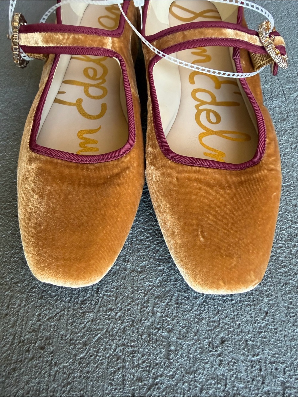 Sam Edelman Michaela Glow Mary Jane Ballet Flats Sz 9 Jewel Buckle NWOB - Picture 6 of 11